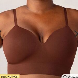 Truekind Supportive Comfort Wireless Shaping Bra Chocolate NWT IN PKG